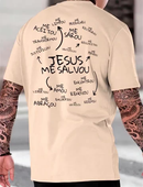 Camiseta Masculina Cristã Jesus Fé Camisa Streetwear Lançamento 100% Algodão