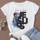 Camiseta T-shirt Feminina Blusa Leão de Judá | Blusa Feminina | Fardamento Igreja Moda