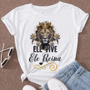 Camiseta T-shirt Feminina Blusa Leão de Judá