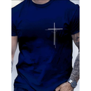 Camiseta blusa masculina cruz dupla religiao cristâo 100% algodao basica