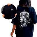 Camiseta T-shirt ou Oversized Feminina Meu Jesus Cristo Fé Tecido Confortável Lançamento