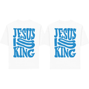 Kit 2 Camisetas Para Casal Jesus Is King Oversized Feminino e Masculino