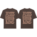 Kit 2 Camisetas Para Casal Jesus Is King Oversized Feminino e Masculino