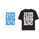 Kit 2 Camisetas Para Casal Jesus Is King Namoro Oversized Feminino e Masculino Gospel Cristã Fé