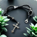 Terço De Pulso Pérola São Bento NOVIDADE Pulseira Religiosa