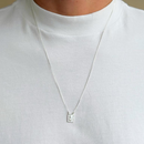 Escapulário Mini Prata 925 Legítima Sagrado Coração de Jesus+ Nossa Senhora do Carmo 60cm