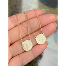 Escapulário Mini Prata 925 Legítima Sagrado Coração de Jesus+ Nossa Senhora do Carmo 60cm