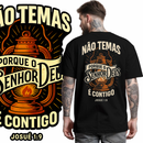 Camiseta Masculina Cristã Não Temas Moda Evangélica 100% Algodão