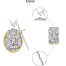 Colar de Mitologia Ocidental São Miguel Anjo Fé Amuleto Jóias Colar