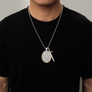 Colar de Mitologia Ocidental São Miguel Anjo Fé Amuleto Jóias Colar