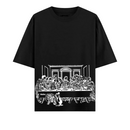 Camiseta Oversized Masculina Camisa 100% Algodao Streetwear Santa Ceia