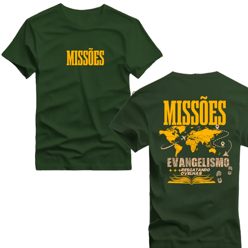 Camiseta Unissex T-shirt Cristã ''MISSÕES'' Alta Qualidade Premium Envio Imediato - 886