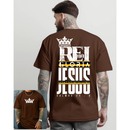 Camisa T-shirt Oversized Street Wear Casual Estilo Crista Rei Da Gloria Camiseta 100% Algodão